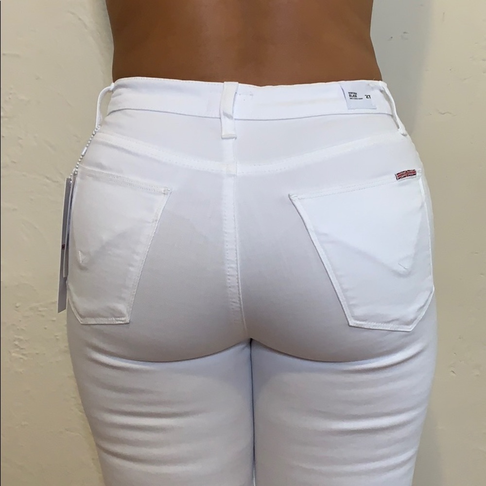 White Hudson High Rise Super Skinny Jeans - Picture 3 of 6